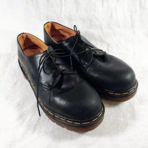 Vintage Doc Dr Martens G1561 Black 4 Eye Oxfords Shoes Size 10 Made England 90s